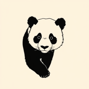 Fine Line Panda Tattoo