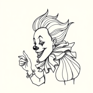 Fine Line Pennywise Tattoo