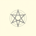 Fine Line Pentagram Tattoo