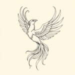 Fine Line Phoenix Tattoo