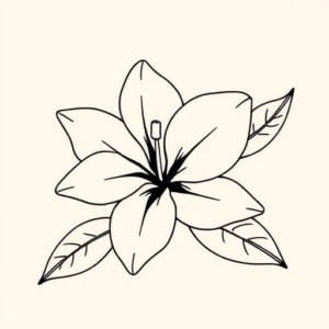Fine Line Plumeria Tattoo
