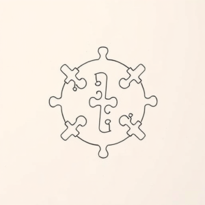 Fine Line Puzzle Tattoo