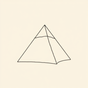 Fine Line Pyramid Tattoo