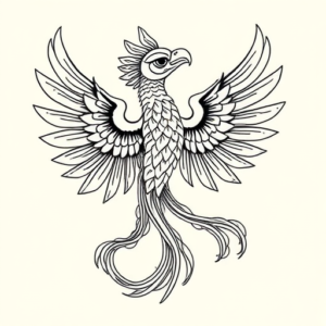 Fine Line Quetzalcoatl Tattoo