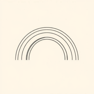 Fine Line Rainbow Tattoo