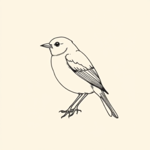 Fine Line Robin Tattoo