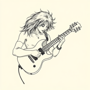 Fine Line Rockstar Tattoo