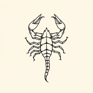 Fine Line Scorpio Tattoo