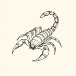 Fine Line Scorpion Tattoo
