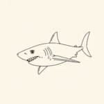 Fine Line Shark Tattoo