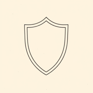 Fine Line Shield Tattoo