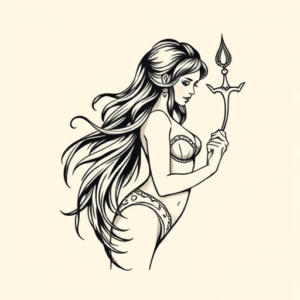 Fine Line Siren Tattoo