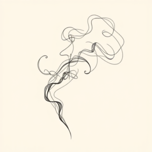 Fine Line Smoke Tattoo