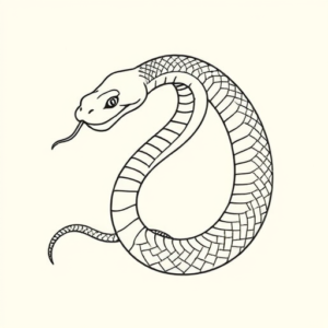 Fine Line Snake Tattoo