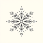 Fine Line Snowflake Tattoo