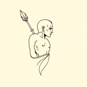 Fine Line Spartan Tattoo