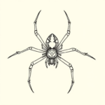 Fine Line Spider Tattoo