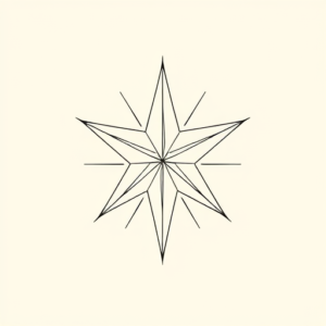 Fine Line Star Tattoo