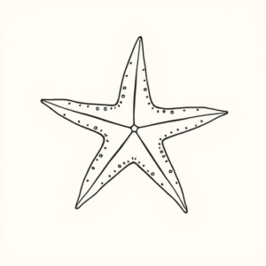 Fine Line Starfish Tattoo