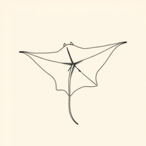 Fine Line Stingray Tattoo