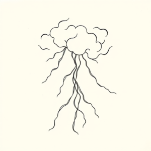 Fine Line Storm Tattoo