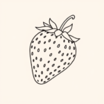 Fine Line Strawberry Tattoo