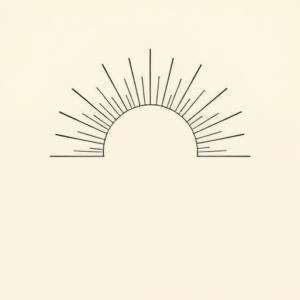 Fine Line Sunrise Tattoo