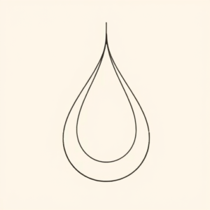 Fine Line Teardrop Tattoo