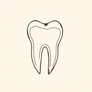 Fine Line Tooth Tattoo