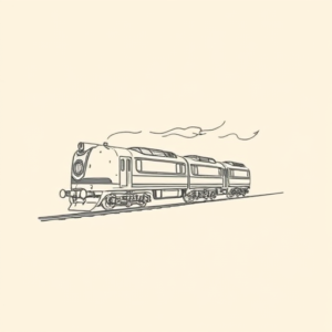 Fine Line Train Tattoo