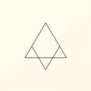 Fine Line Triangle Tattoo