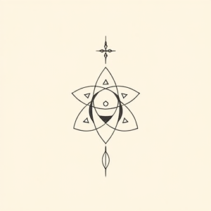 Fine Line Trinity Tattoo