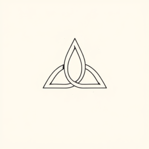 Fine Line Triquetra Tattoo