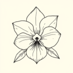 Fine Line Violet Tattoo