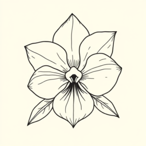 Fine Line Violet Tattoo