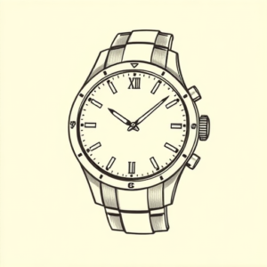 Fine Line Watch Tattoo