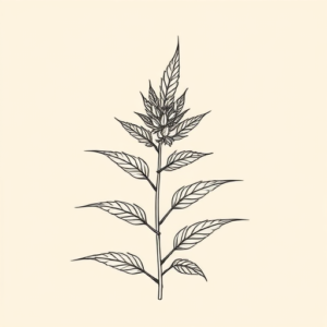 Fine Line Weed Tattoo