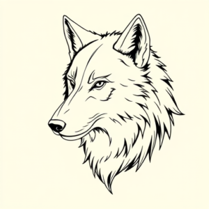 Fine Line Werewolf Tattoo