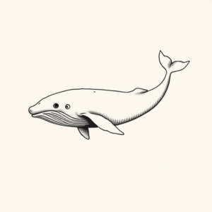 Fine Line Whale Tattoo