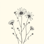 Fine Line Wildflower Tattoo
