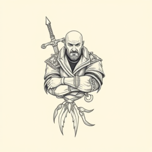 Fine Line Witcher Tattoo