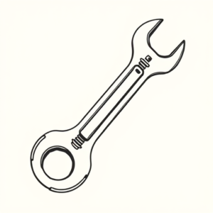 Fine Line Wrench Tattoo