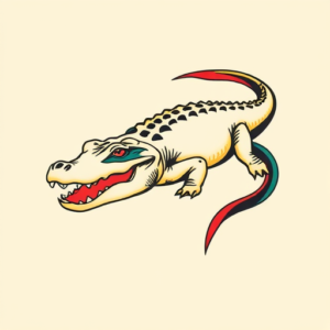 Flash Alligator Tattoo
