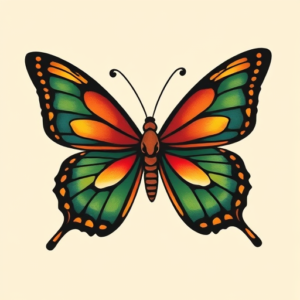 Flash Butterfly Tattoo