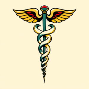 Flash Caduceus Tattoo