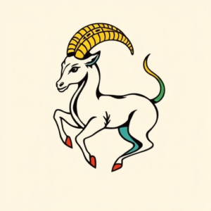 Flash Capricorn Tattoo