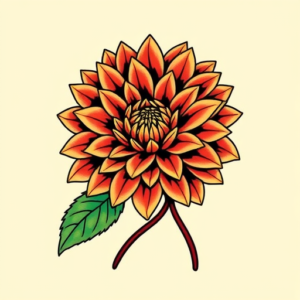 Flash Chrysanthemum Tattoo