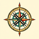 Flash Compass Tattoo
