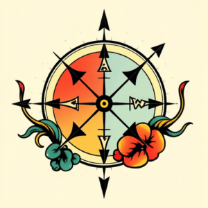 Flash Coordinates Tattoo