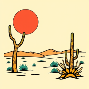 Flash Desert Tattoo